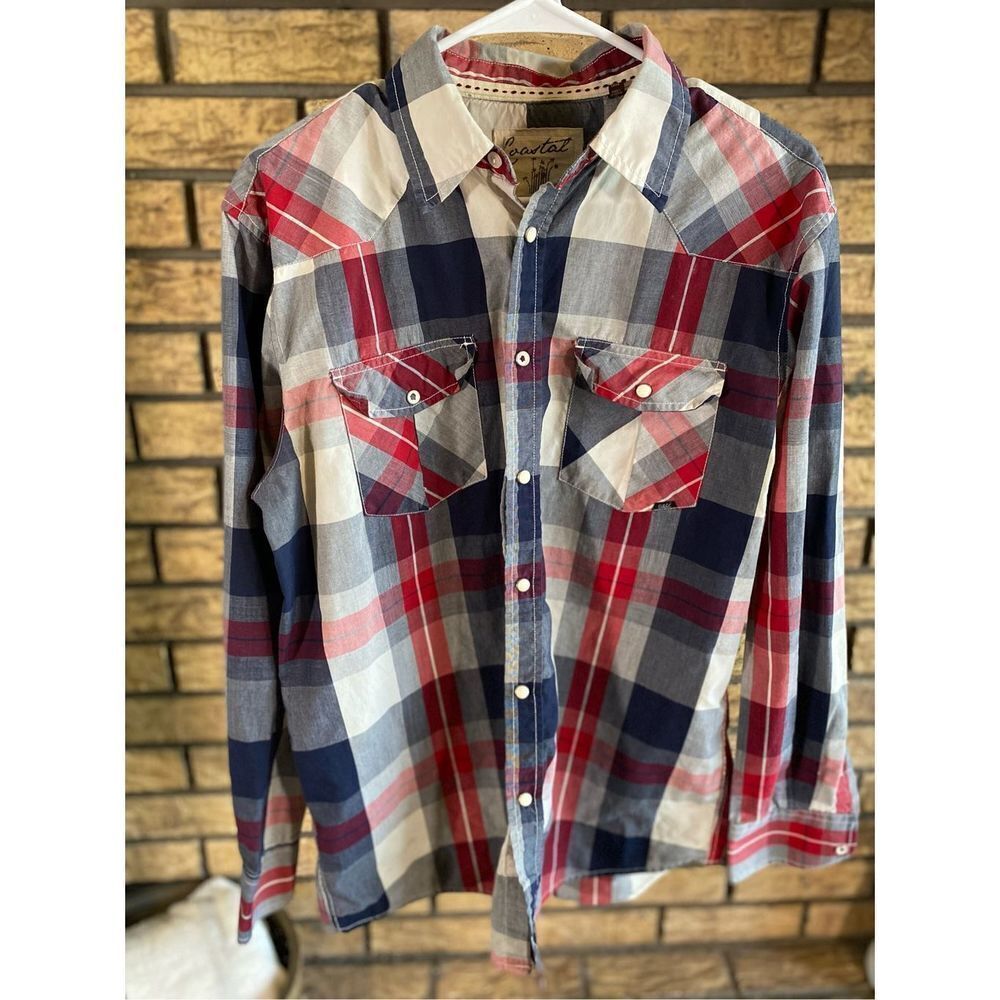 Coastal Pearl Snap Button Down